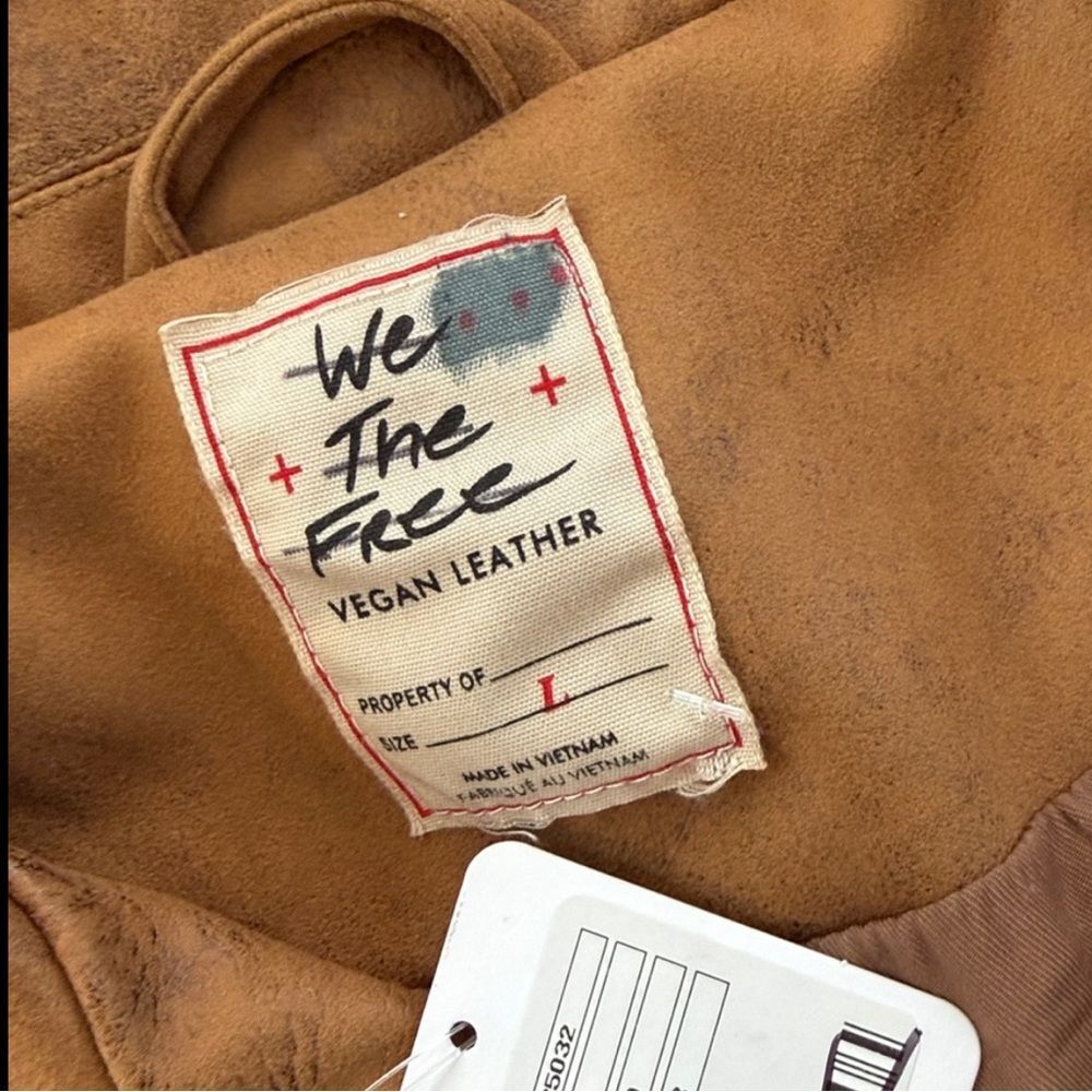 New Free People x We The Free Knox Vegan Fringe Jacket Size L - Picture 7 of 9